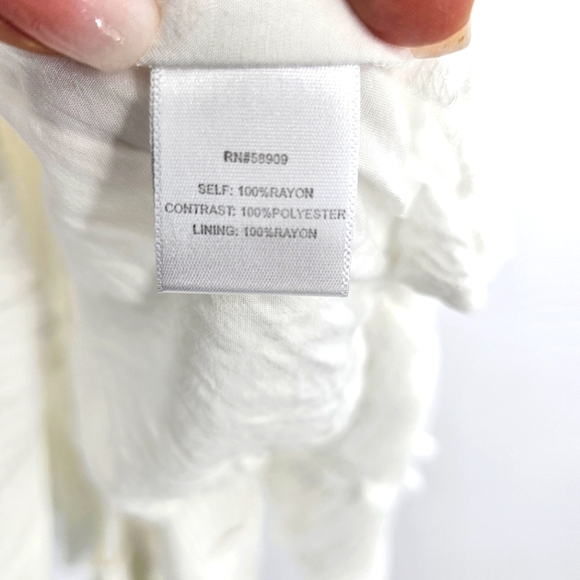 Chelsea & Violet Girls White Lace Gauze Strappy Ruffle Dress Girls Medium - Picture 6 of 6